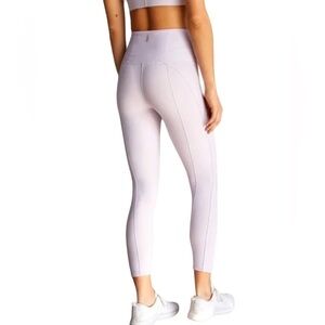 Nwot Free People Ruffle Me Up Leggings Ribbed pink purple medium
